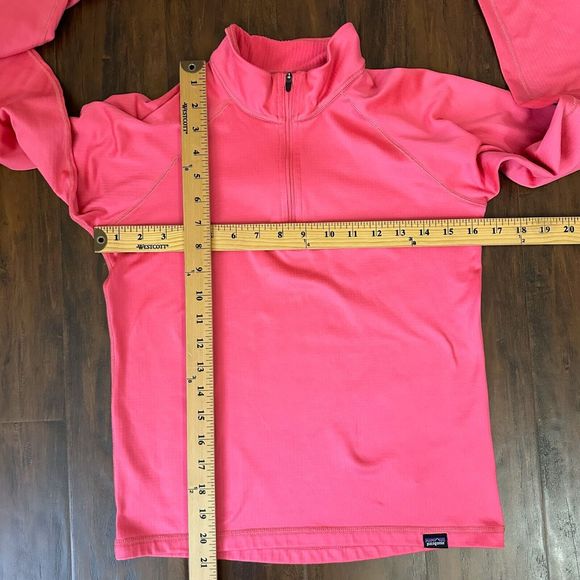 PATAGONIA Girls 1/2-Zip Heavyweight Capilene Baselayer Top Pink - Picture 10 of 10